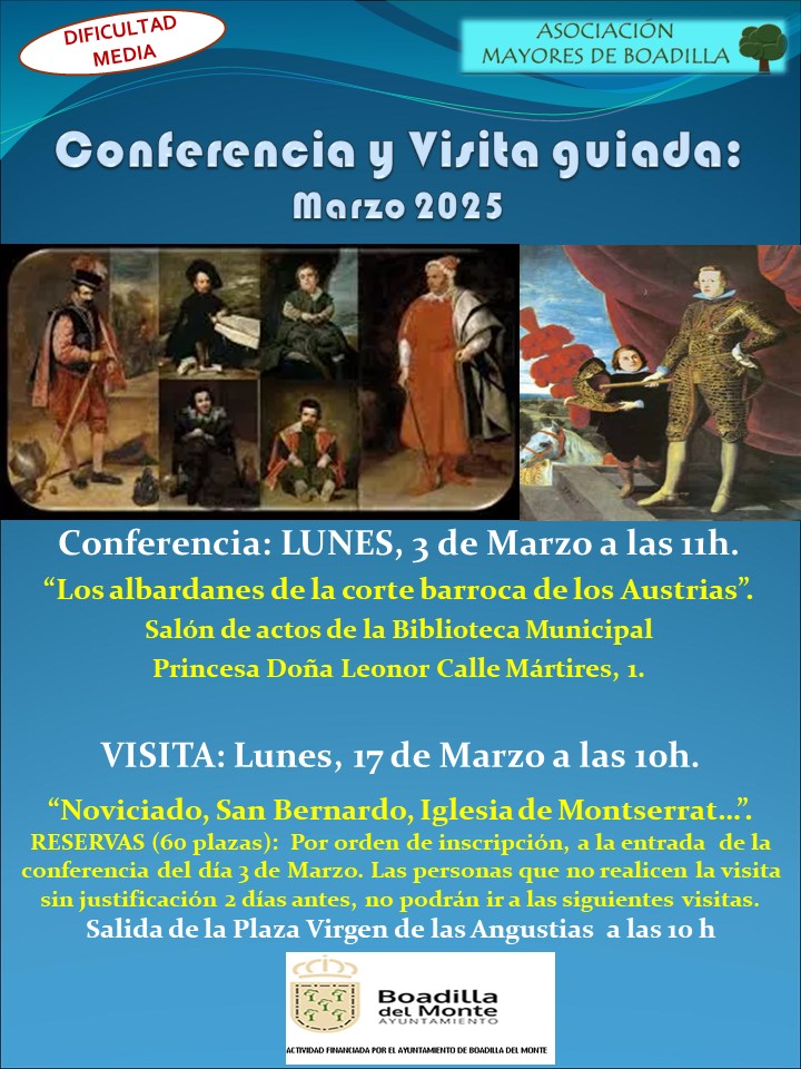 CONFERENCIA Y VISITA GUIADA MARZO 2025 HISTORIA DE MADRID